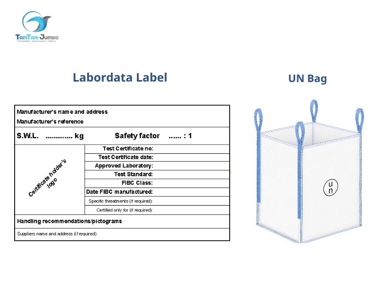 UN marking on FIBC label for dangerous goods bag
