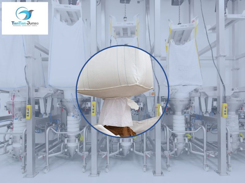 FIBC loop and spout matched to unloading equipment at Tam Tam Packaging